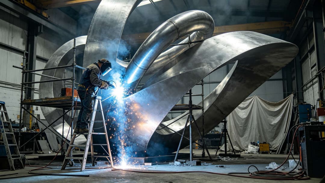 Metal sculpture welding