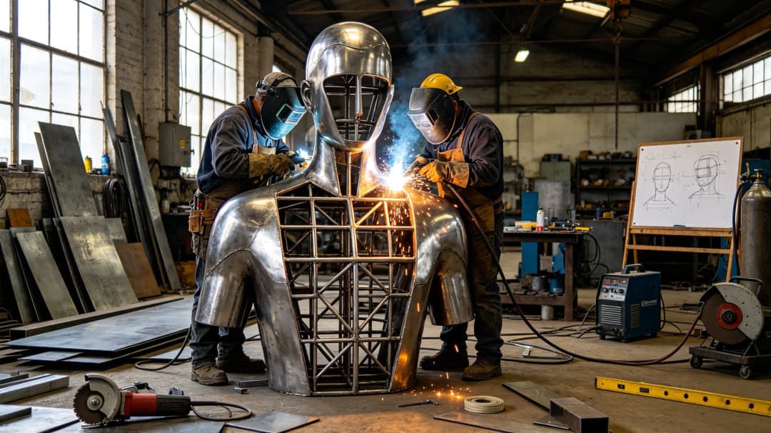 Metal sculpture welding